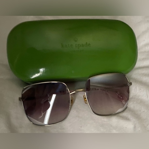 Kate Spade pink tint aviator Harlee sunglasses w/case - Picture 8 of 8